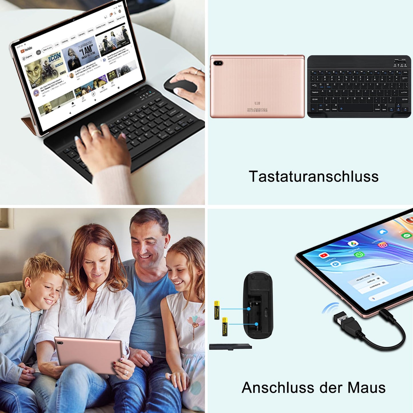 Tablet 11 Zoll Android mit, 24GB RAM 256GB ROM TF 1TB, Octa-Core, GMS, 5G WiFi 6, Bluetooth 5.0