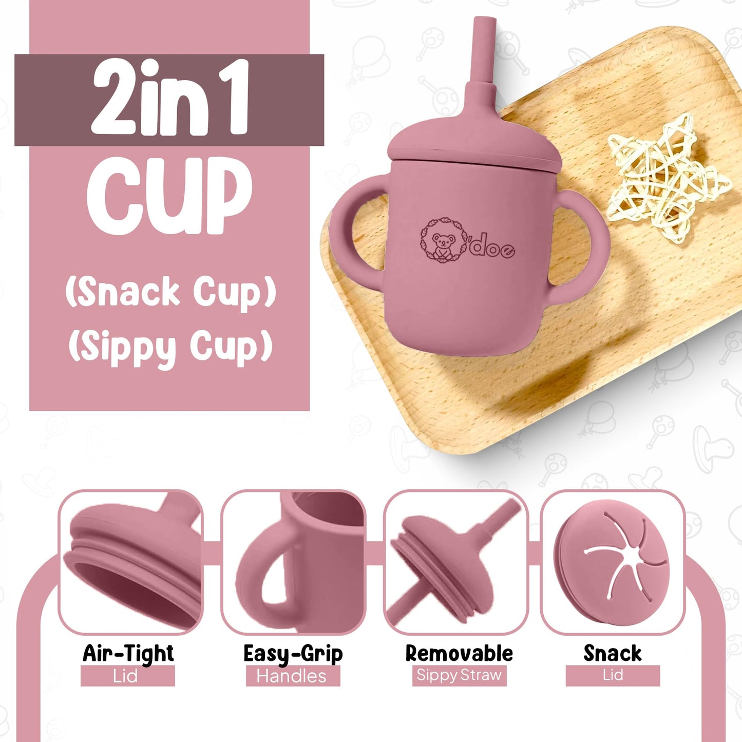 Baby Geschirr Set 11 Pieces Baby LED Weaning Accessories for Toddlers, Baby Feeding Set