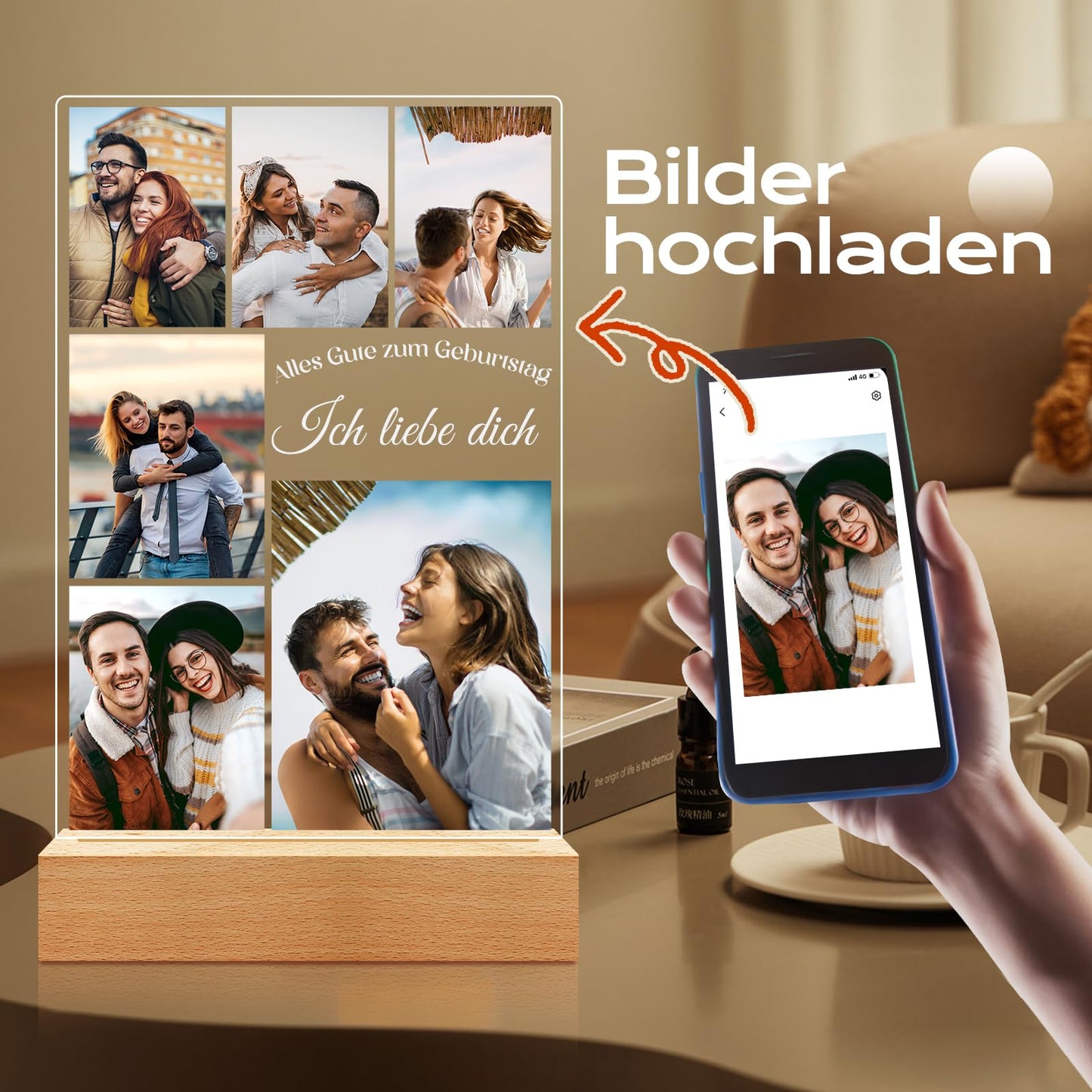 Personalisierte Geschenke, Personalisierte Bilderrahmen mit Foto, Personalisierte Jahrestag Geburtstagsgeschenk