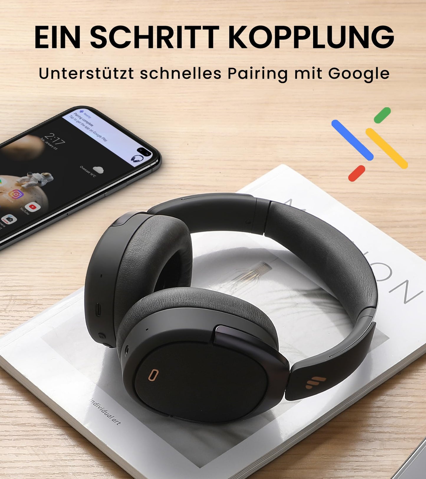 Hybrid Active Noise Cancelling Kopfhörer mit Hi-Res Audio und Custom EQ Bluetooth