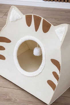 Generisch Katzenhaus mit Spielball –  Katzenbett, Design für Katzen und kleine Hunde
