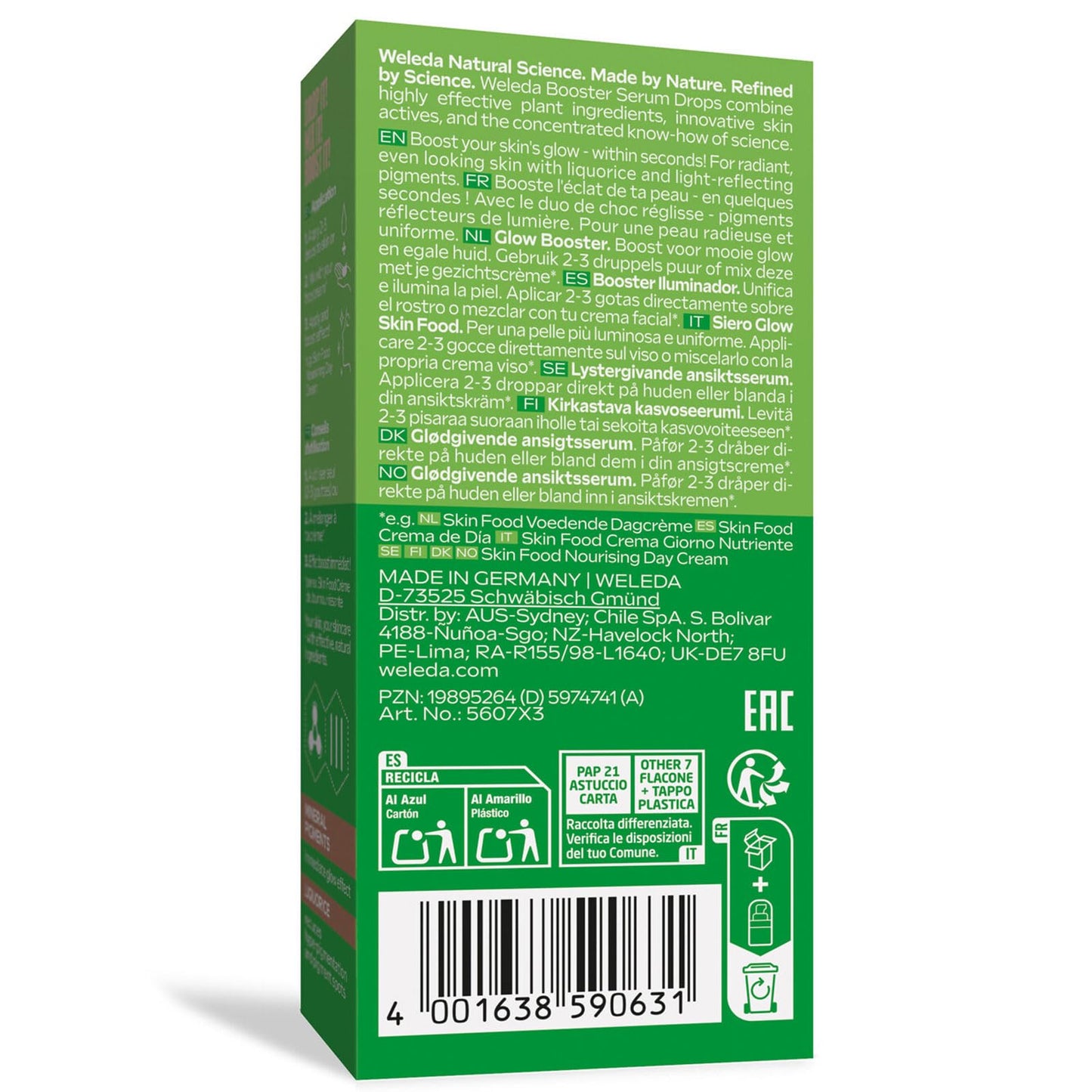 Weleda Organic Skin Food Glow Serum Drops - Natural Cosmetics Booster Drops with Licorice & Light-Reflecting Pigments for Radiant Complexion & Against Pigment Spots