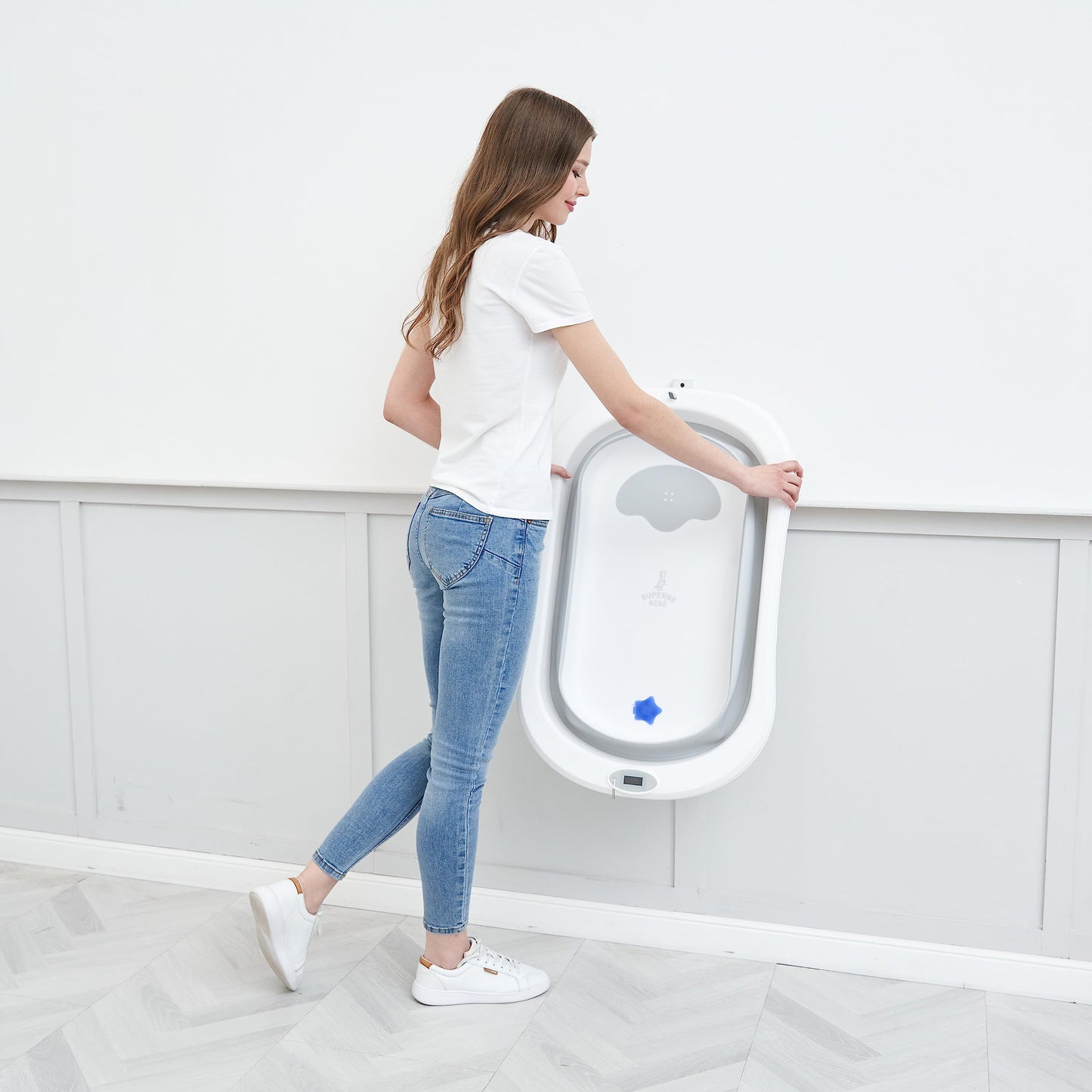 Faltbar Baby Badewanne Mit Rutschfestem Badewannensitz