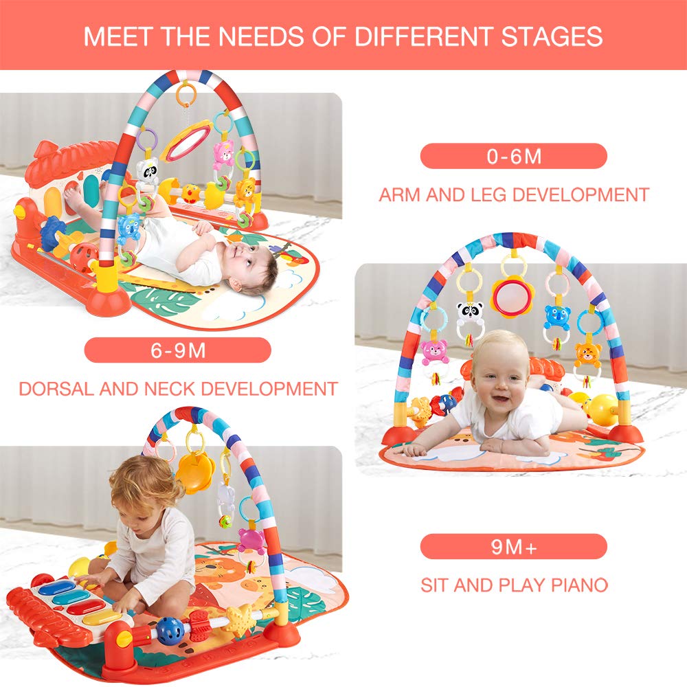 Eners Baby Spielbogen Baby Spieldecke mit Musik & Lichtern