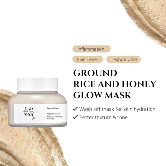 Beauty of Joseon Reis- und Honig-Glow-Maske zur Pflege der Poren und Sebumkontrolle für trockene, empfindliche Haut, koreanische Hautpflege für Männer und Frauen, 150 ml