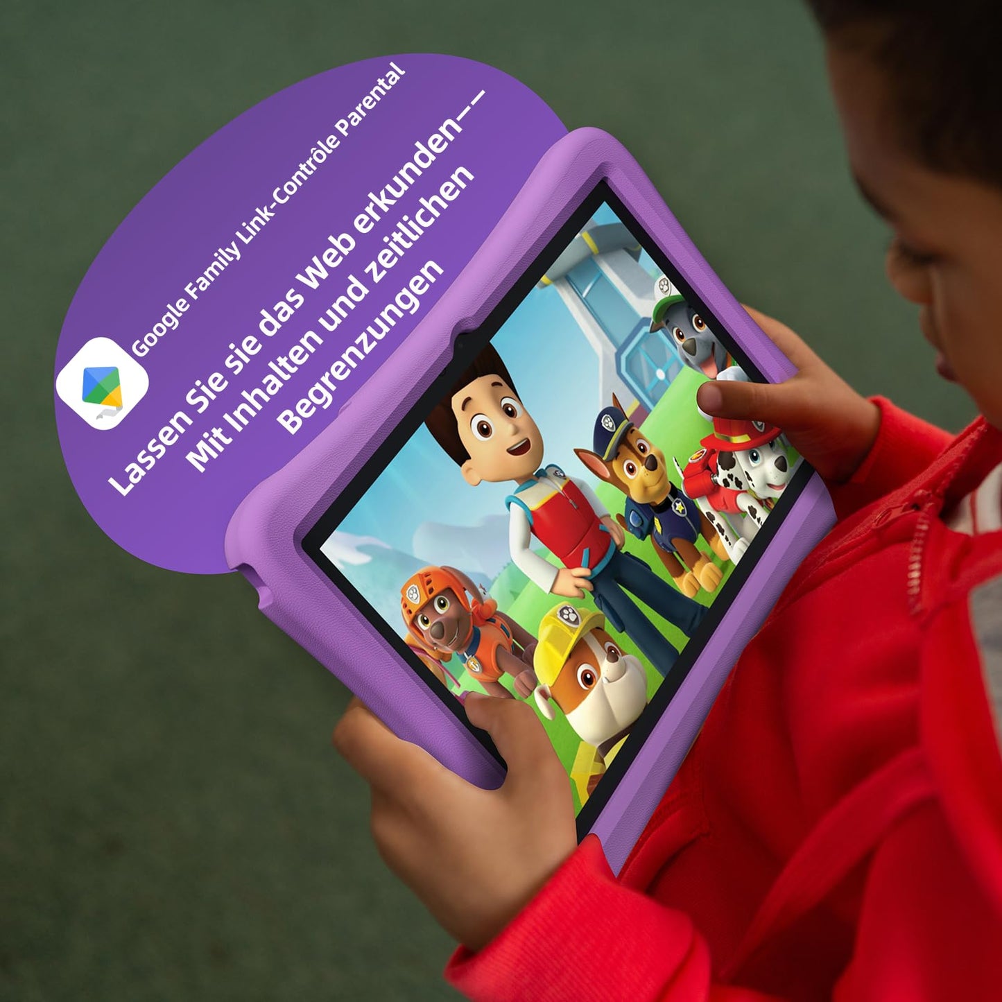 Kinder Children's Tablet 10 Inch with Android 14 Octa Core, 4GB RAM + 64GB ROM (1TB TF) with Child Lock App, 6000mAh, Wi-Fi