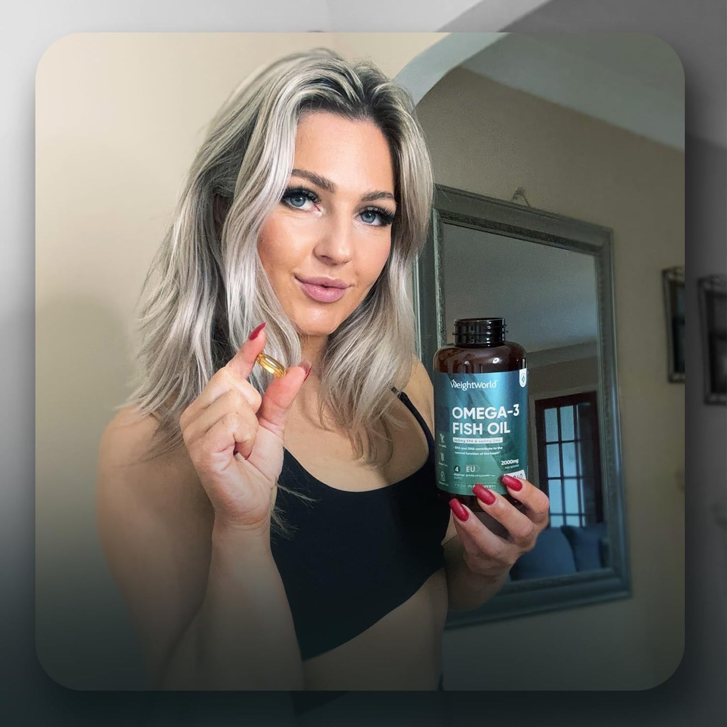 Omega 3 Weich-kapseln - 2000mg Fischöl mit 1100mg Omega-3, 660mg EPA & 440mg DHA pro Portion - 240 Softgels - EPA & DHA tragen zur normalen Herzfunktion bei (EFSA)