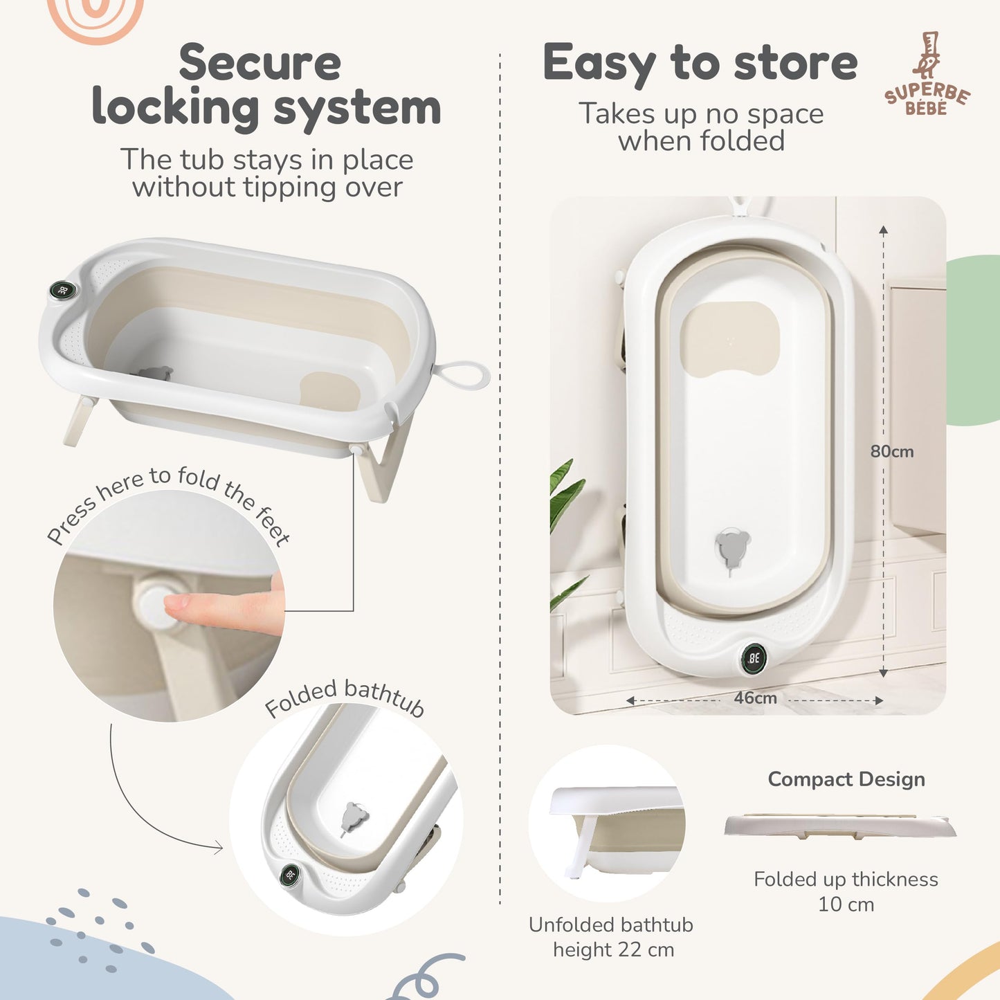 Faltbar Baby Badewanne Mit Rutschfestem Badewannensitz