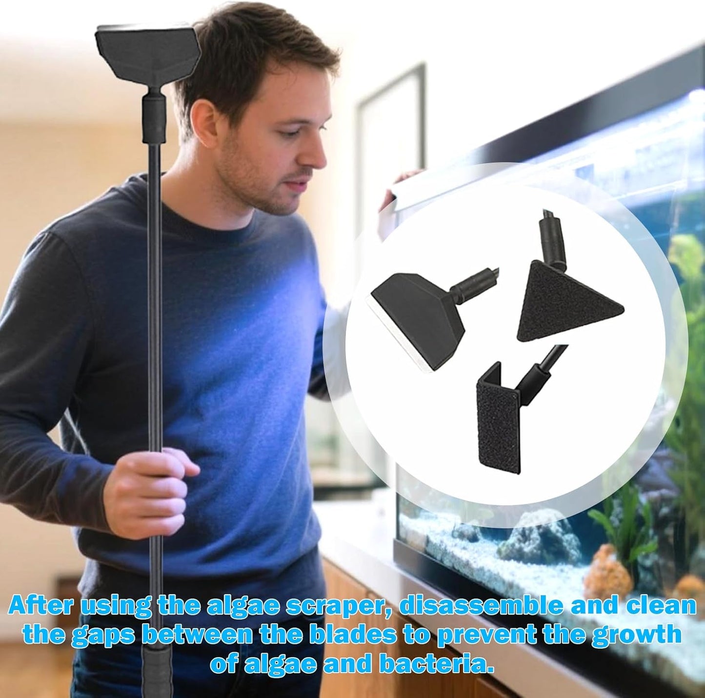 3 In 1 Aquarium Reinigungsset, Aquarium Scheibenreiniger