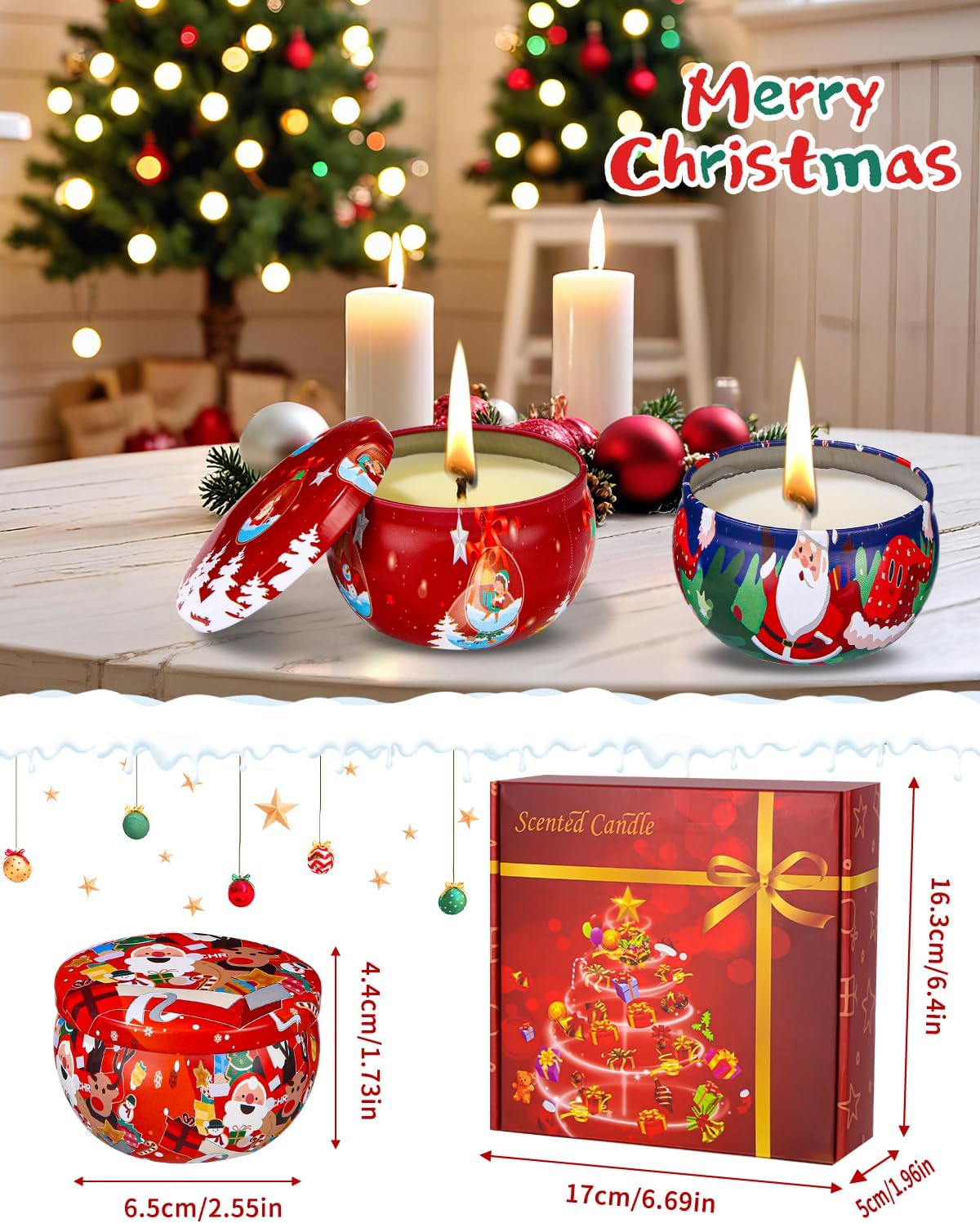 4 Stück Duftkerzen Geschenkset, 2,5 OZ Sojawachs Aromatherapie Kerzen,Damen Aroma Kerze Geschenk-Set für Geburtstag Geschenk, Valentinstag