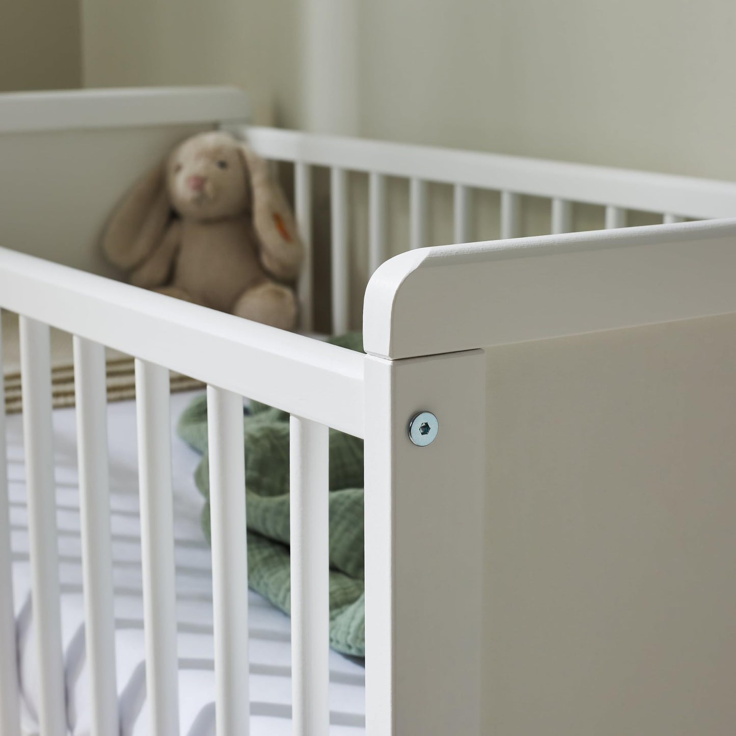 Kids Collective Babybett mitwachsend mit Matratze Kinderbett Gitterbett Beistellbett 60x120