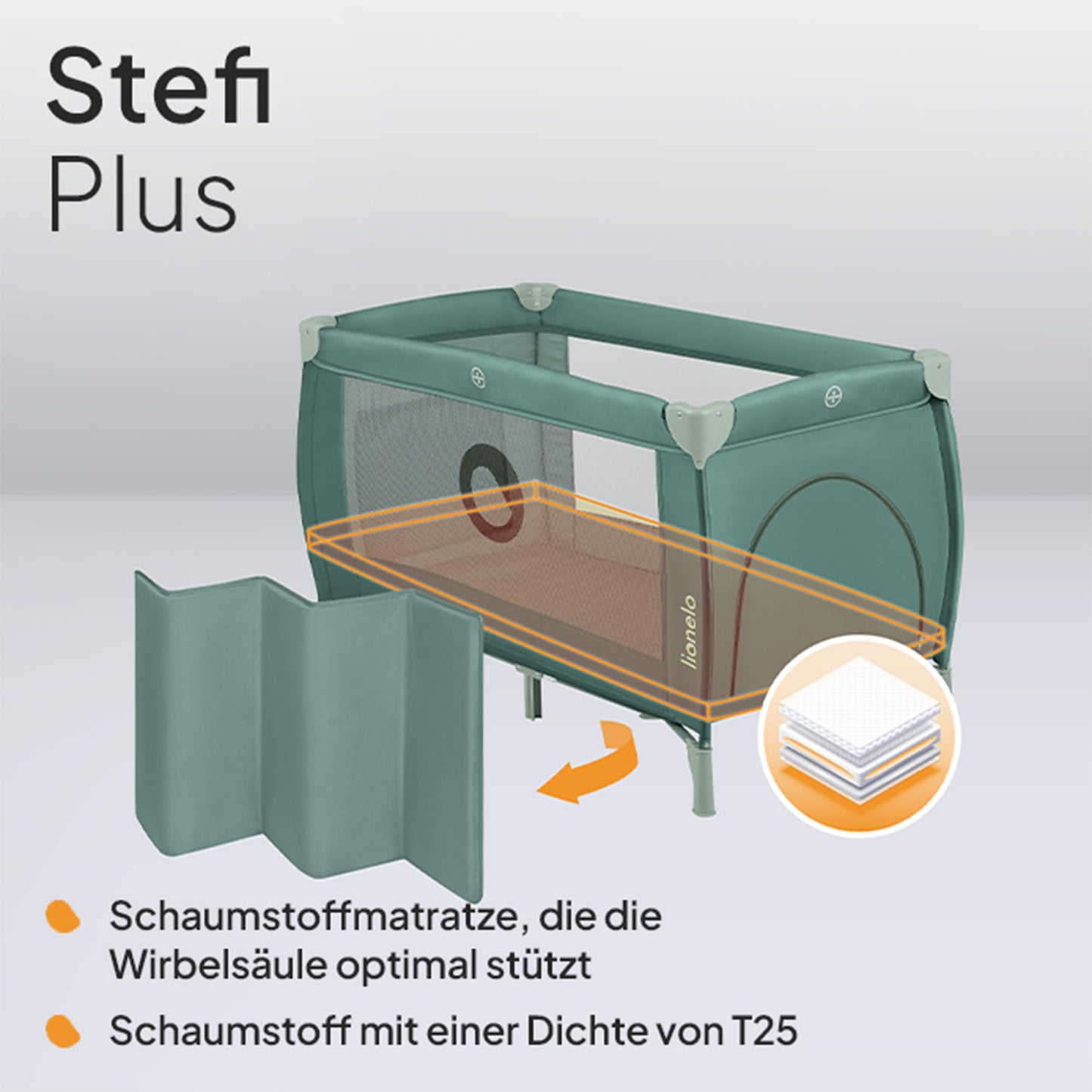 Reisebett bis 15 kg Babybett Kinderreisebett mit Matratze Seitlicher Eingang mit Reißverschluss