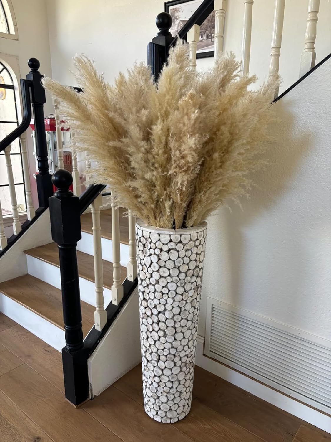 15 Stück 100cm Pampasgras Groß, Natürliche & Flauschige Trockenblumenstrauß Pampasgras XXL, für Boho-Wohnkultur, Wanddekoration, Tisch, Hochzeits, Schlafzimmer