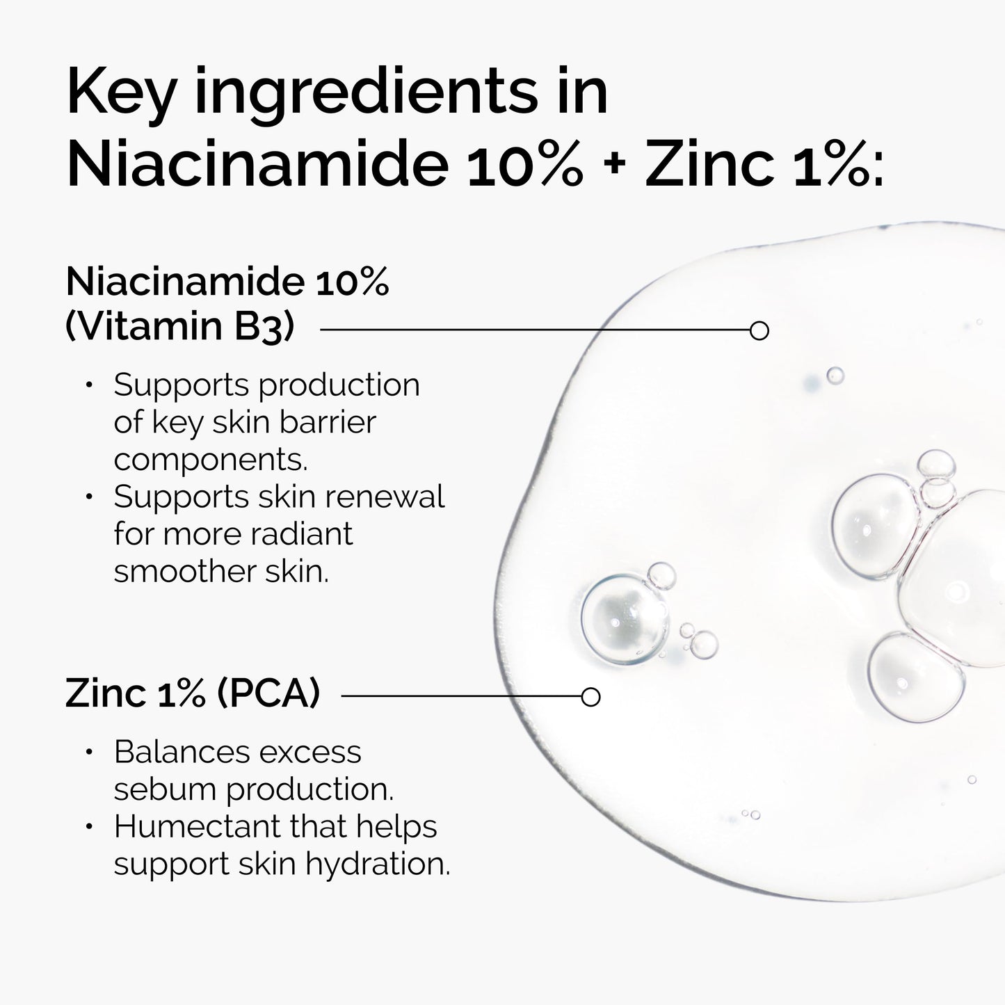 The Ordinary Niacinamide 10% + Zinc 1%, Aufhellendes und glättendes Serum für zu Unreinheiten neigende Haut, 30ml