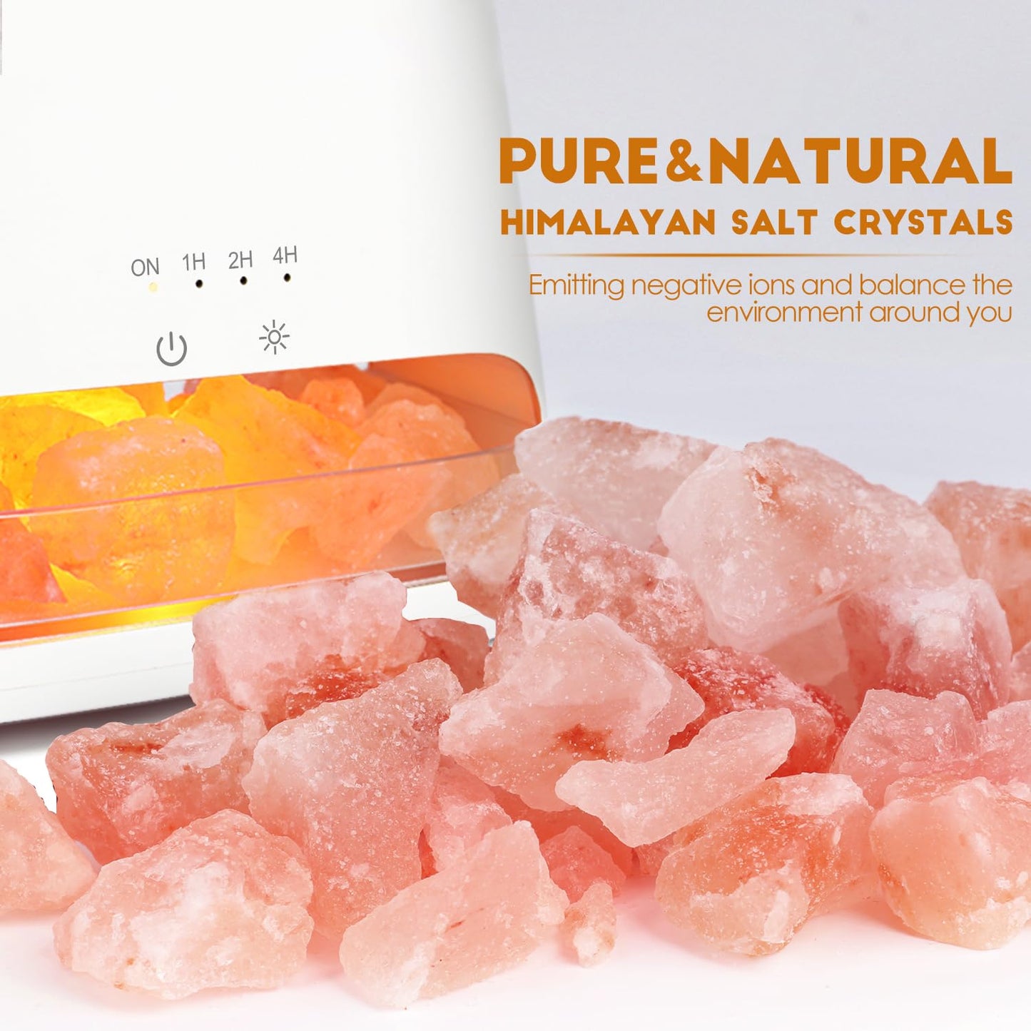 2-in-1 Aroma Diffuser & Salt Range Pakistan Light, Flame Effect for Essential Oils, Humidifier with 3 Brightness, 150 ml