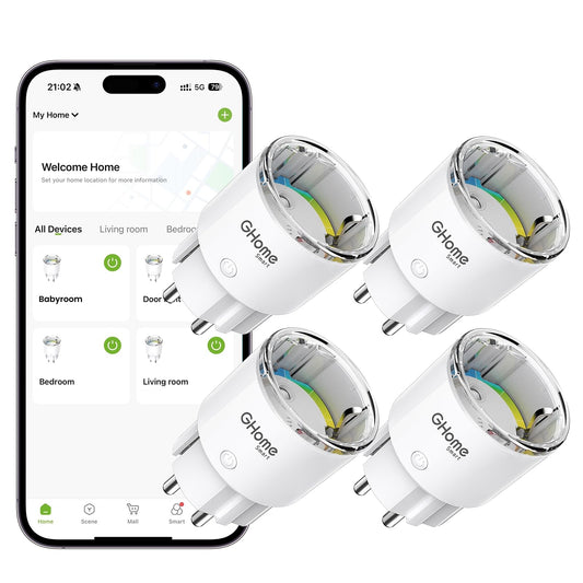 Smart WLAN Socket, Smallest Smart Home Socket with Current Measurement