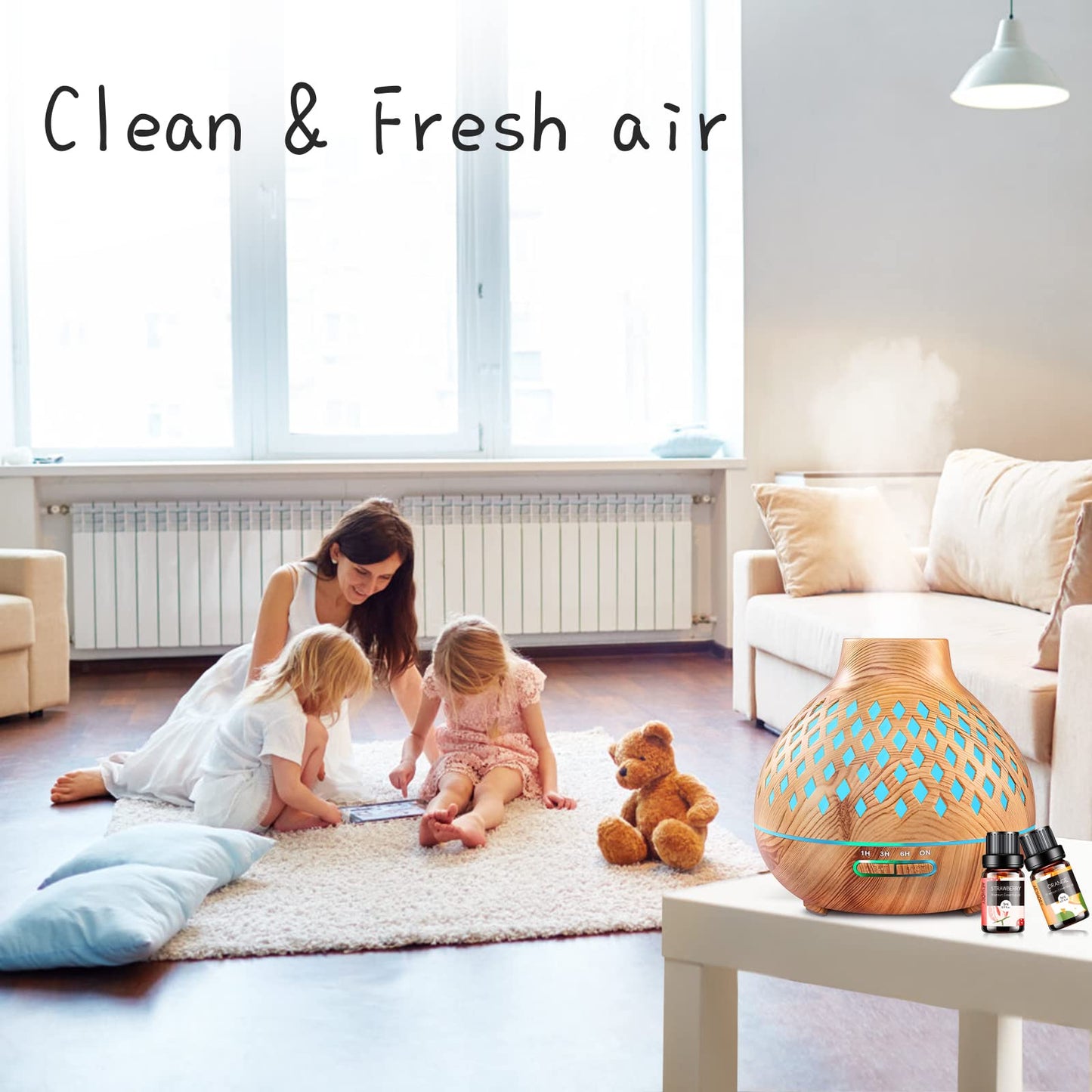 AESHORY 14 x 5 ml Hotel Essential Oils Set, Aroma Diffuser Oil Fragrance for Humidifier, Fresh Air