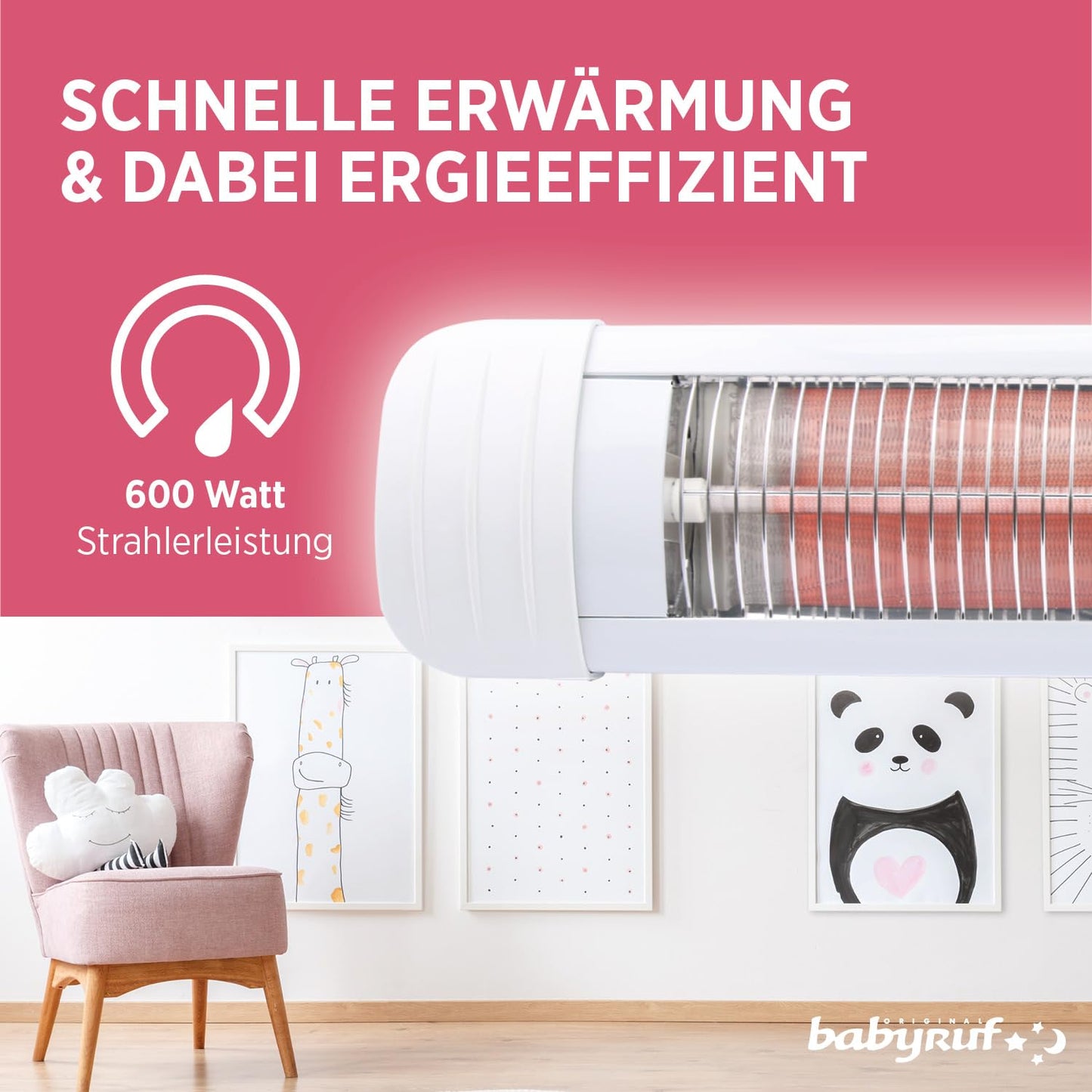 Baby Heater Heizstrahler 600 Watt Changing Table Heater Automatic