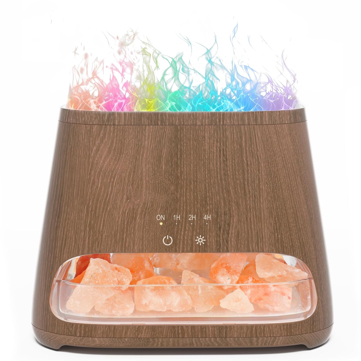 2-in-1 Aroma Diffuser & Salt Range Pakistan Light, Flame Effect for Essential Oils, Humidifier with 3 Brightness, 150 ml