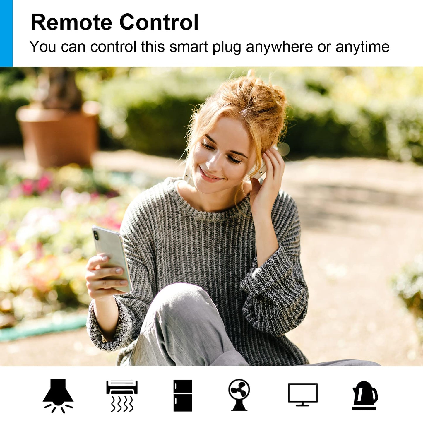 WLAN Smart Socket with Current Measurement 16 A, Smart Home Socket Compatible with Alexa/Google Home, Power Consumption Measurement, Voice Control, App Remote Control