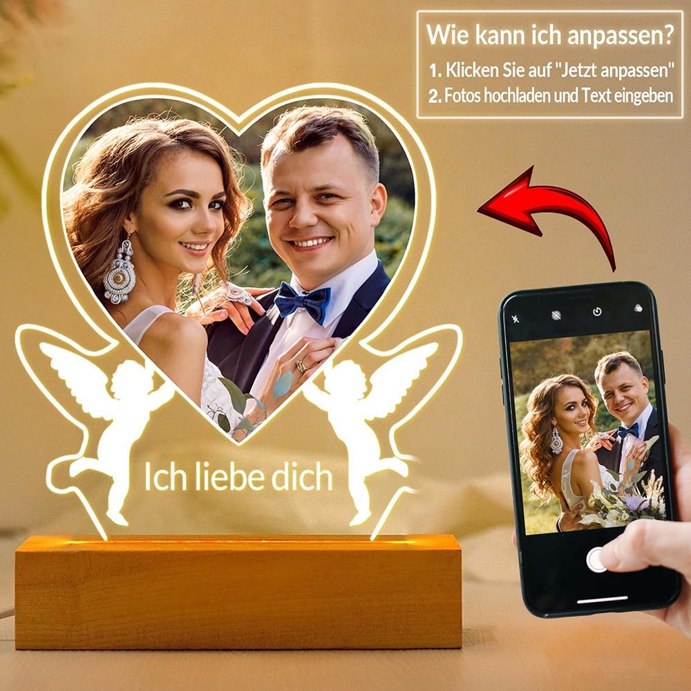Personalisierte Geschenke für Freundin, Personalisierte Bilderrahmen mit Foto, Personalisierter Bilderrahmen mit Bild