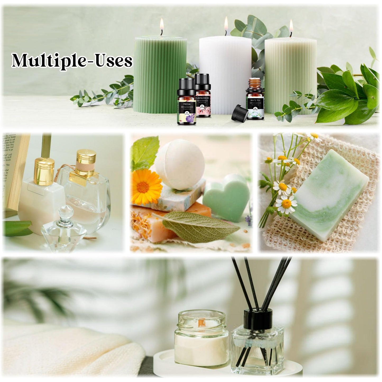 AESHORY 14 x 5 ml Hotel Essential Oils Set, Aroma Diffuser Oil Fragrance for Humidifier, Fresh Air