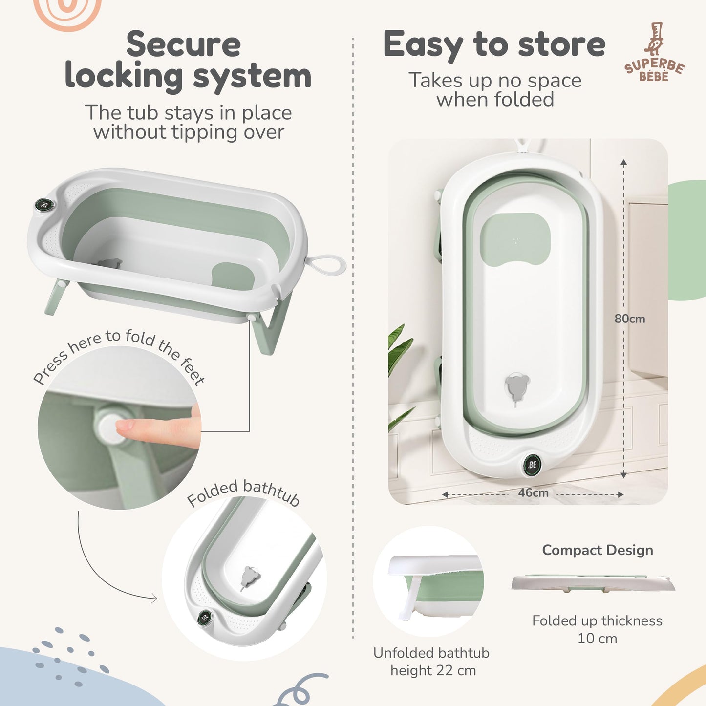 Faltbar Baby Badewanne Mit Rutschfestem Badewannensitz