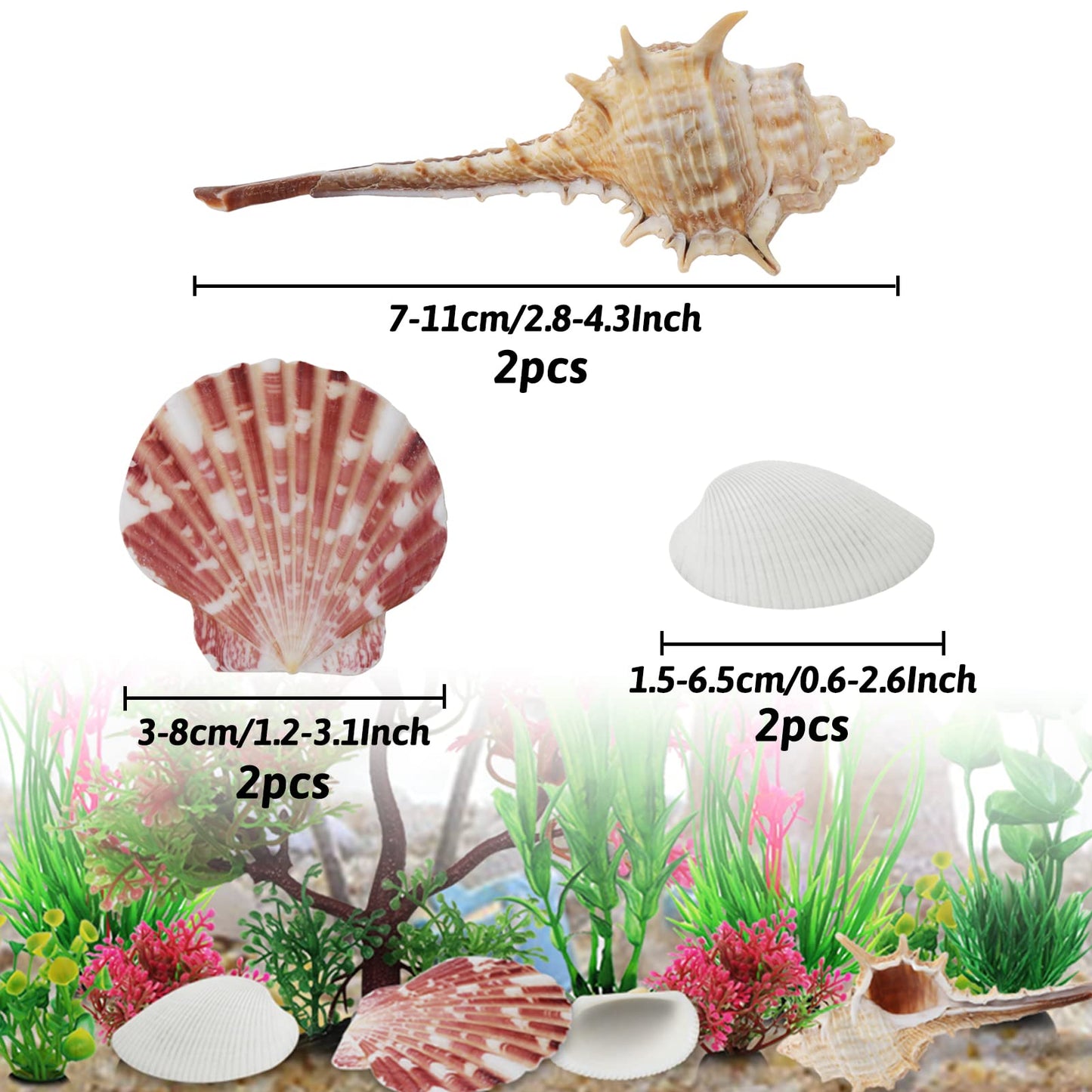 Pack of 10 Artificial Plants Aquarium Decoration Green Plastic Plants