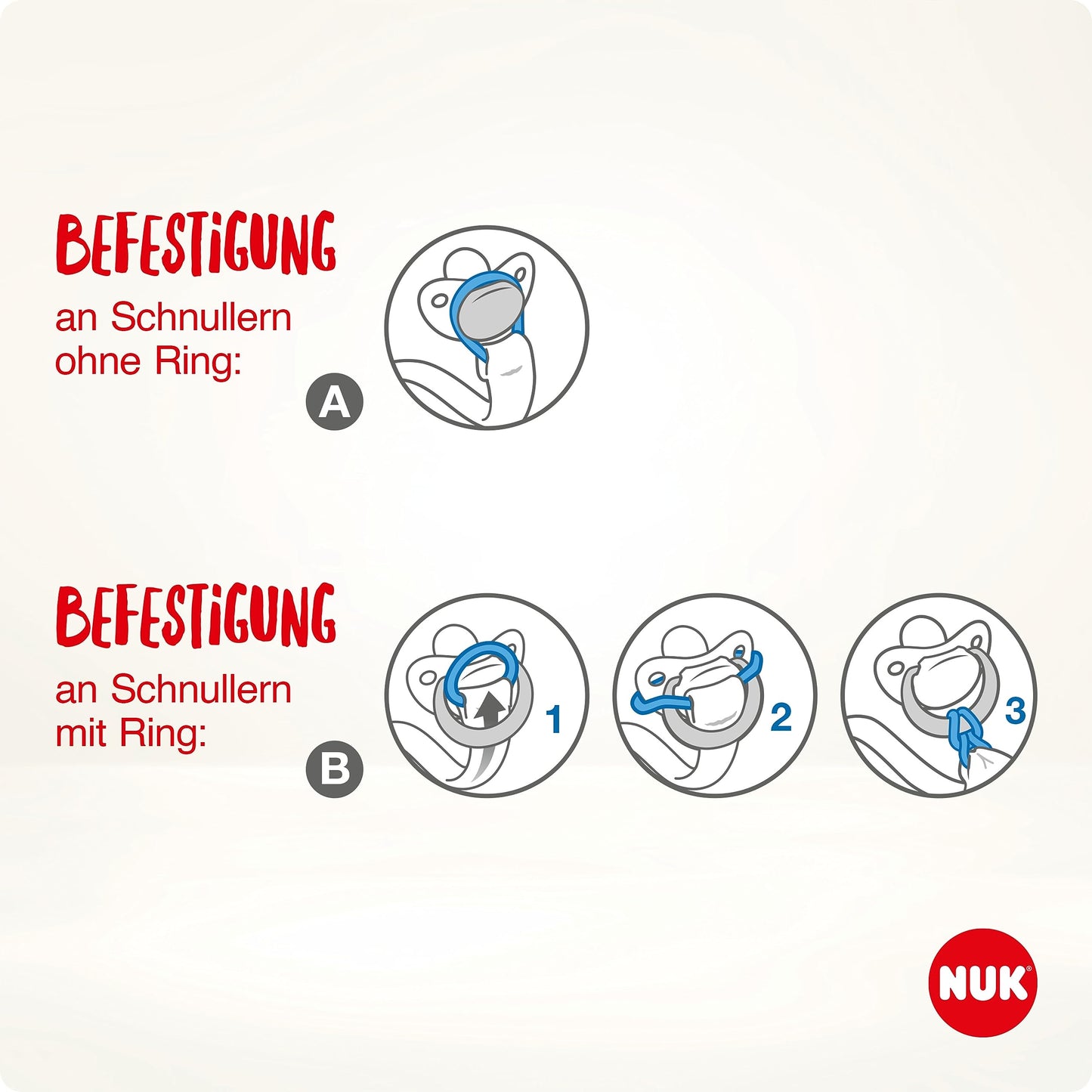 NUK Disney Winnie Puuh Schnullerband & Clip | Für alle Schnuller mit und ohne Ring