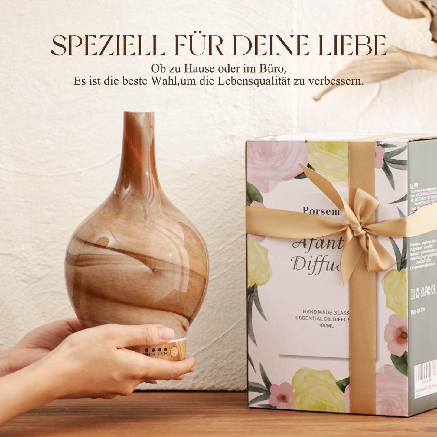 Aroma Diffuser Luftbefeuchter,150ml Luftbefeuchter Ultraschall Leise 7 farbwechselnde LEDs,Diffuser für Ätherische Öle Raumbefeuchter