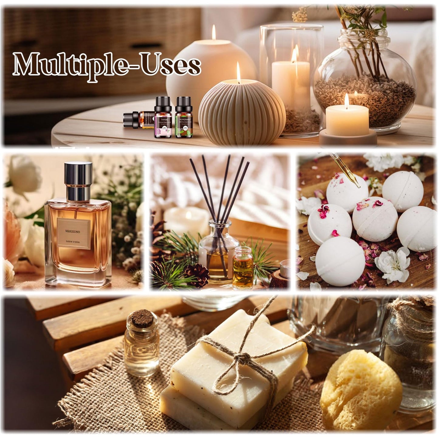 AESHORY 14 x 5 ml Hotel Essential Oils Set, Aroma Diffuser Oil Fragrance for Humidifier, Fresh Air