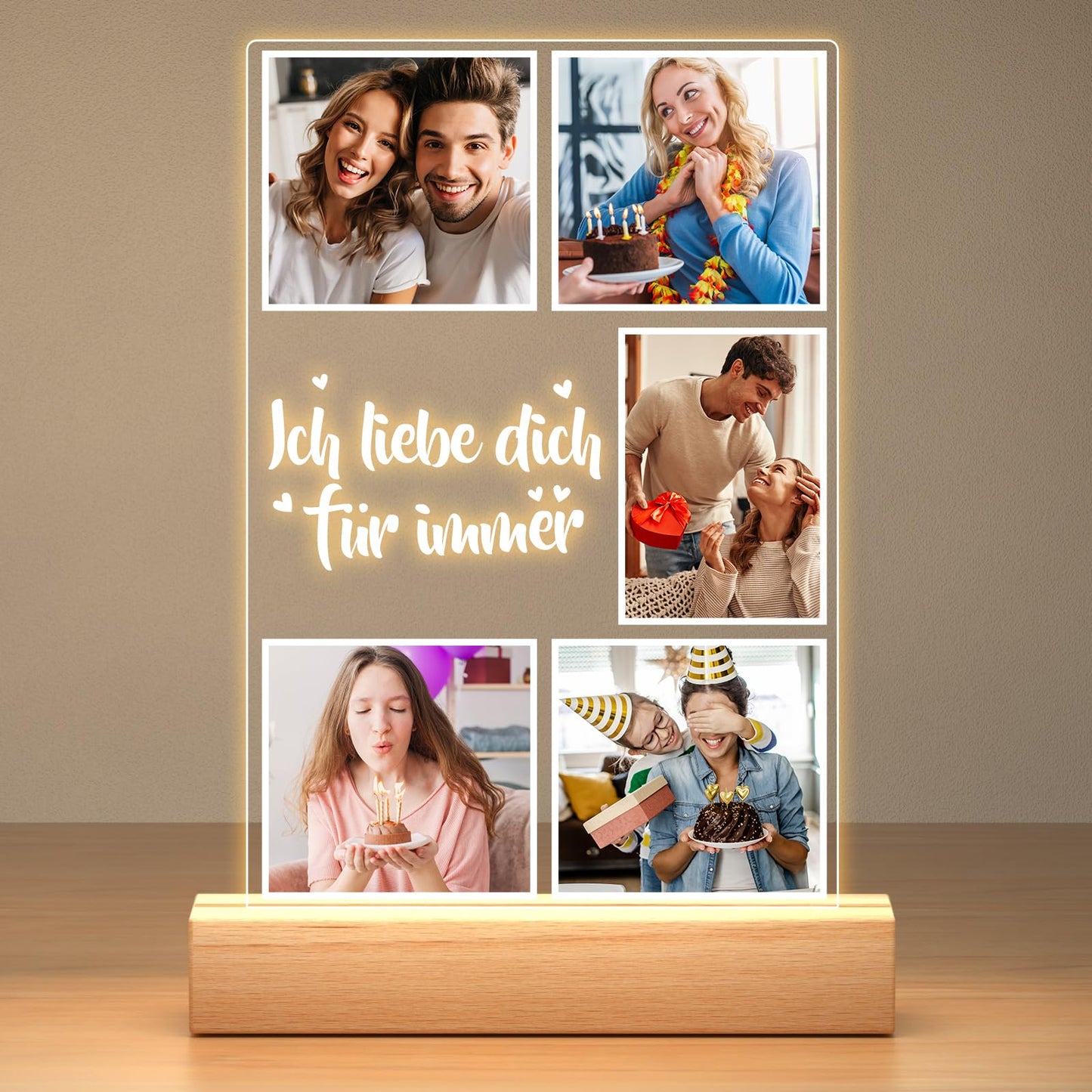 Personalised Christmas Gifts for Women & Men, Personalised Picture Frame with Photo, Photo Gifts Personalised for Him Her, Personalised Gifts