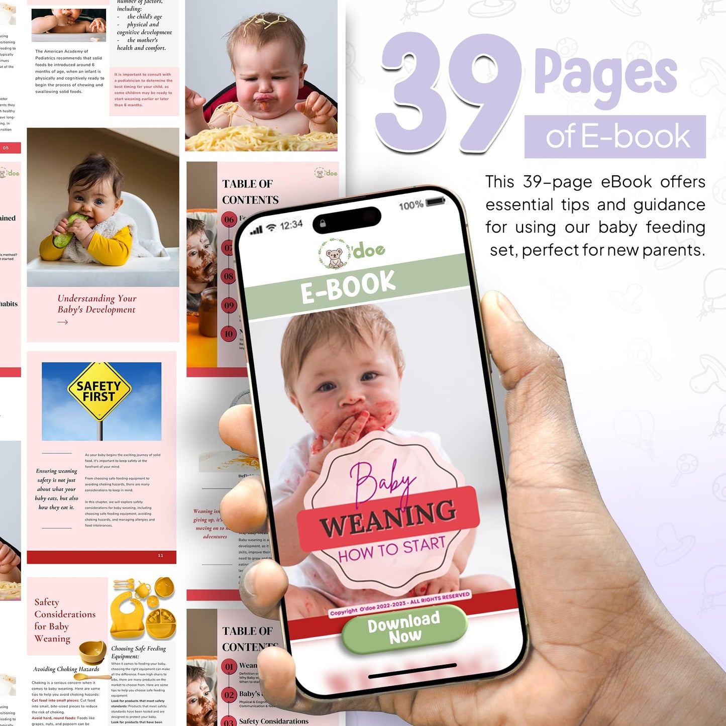 Baby Geschirr Set 11 Pieces Baby LED Weaning Accessories for Toddlers, Baby Feeding Set