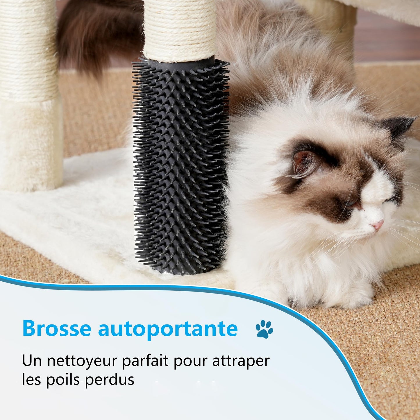 XXL Kratzbaum mit 2 groß Plattform, 3 Höhlen, 2 Korb, Plüschbälle und Sisal Kratzbäume