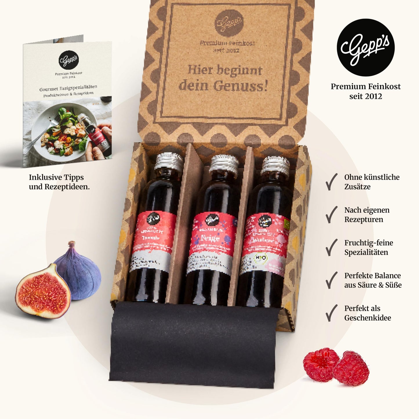 Feinkost Öl Geschenkbox „Öl-Clutch“ I Gewürzöl Set mit 5 erlesenen BIO-Ölen