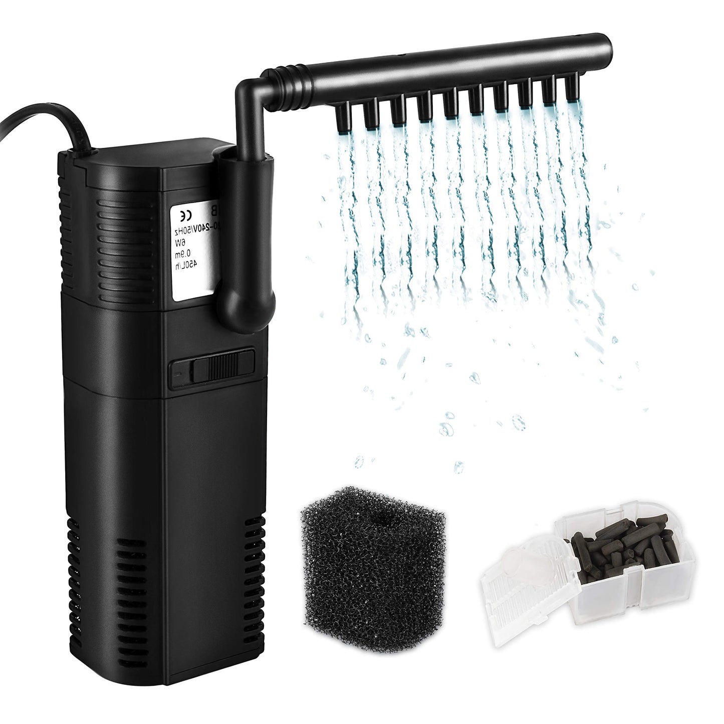 Aquarium Pumpe Filterpumpe Aquarium Innenfilter Aquariumpumpe 300L/h 2Watt