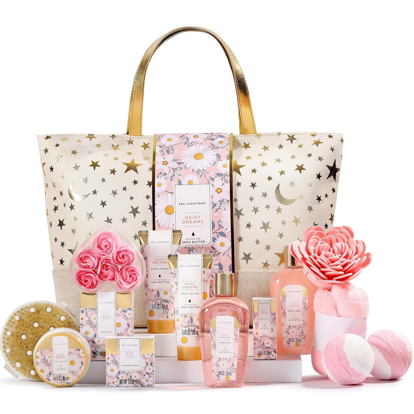 Bath Gift Set, Spa Luxury Beauty Set for Her 15-Piece Birthday Gift, Spa Set, Wellness Set for Women, Bath Gifts for Mother's Day, Christmas Gifts for Women