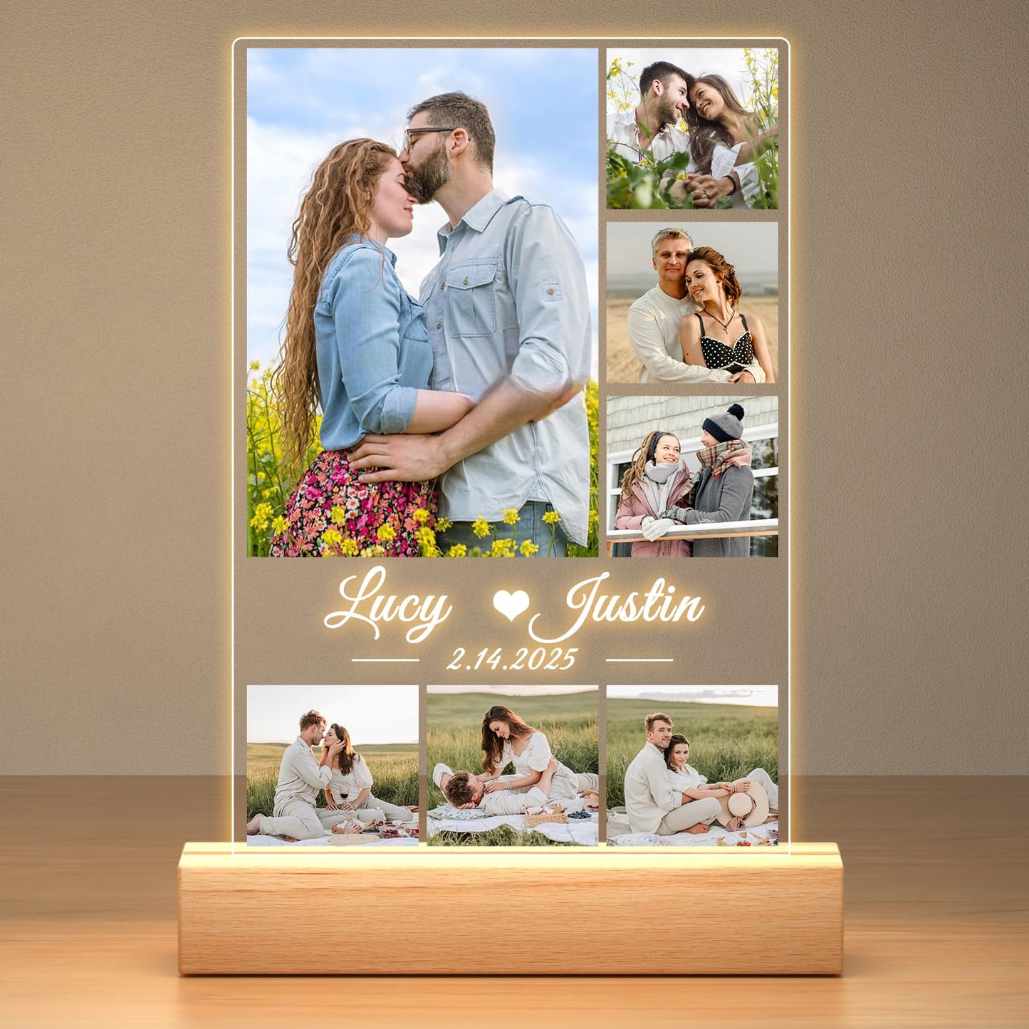 Personalised Christmas Gifts for Women & Men, Personalised Picture Frame with Photo, Photo Gifts Personalised for Him Her, Personalised Gifts