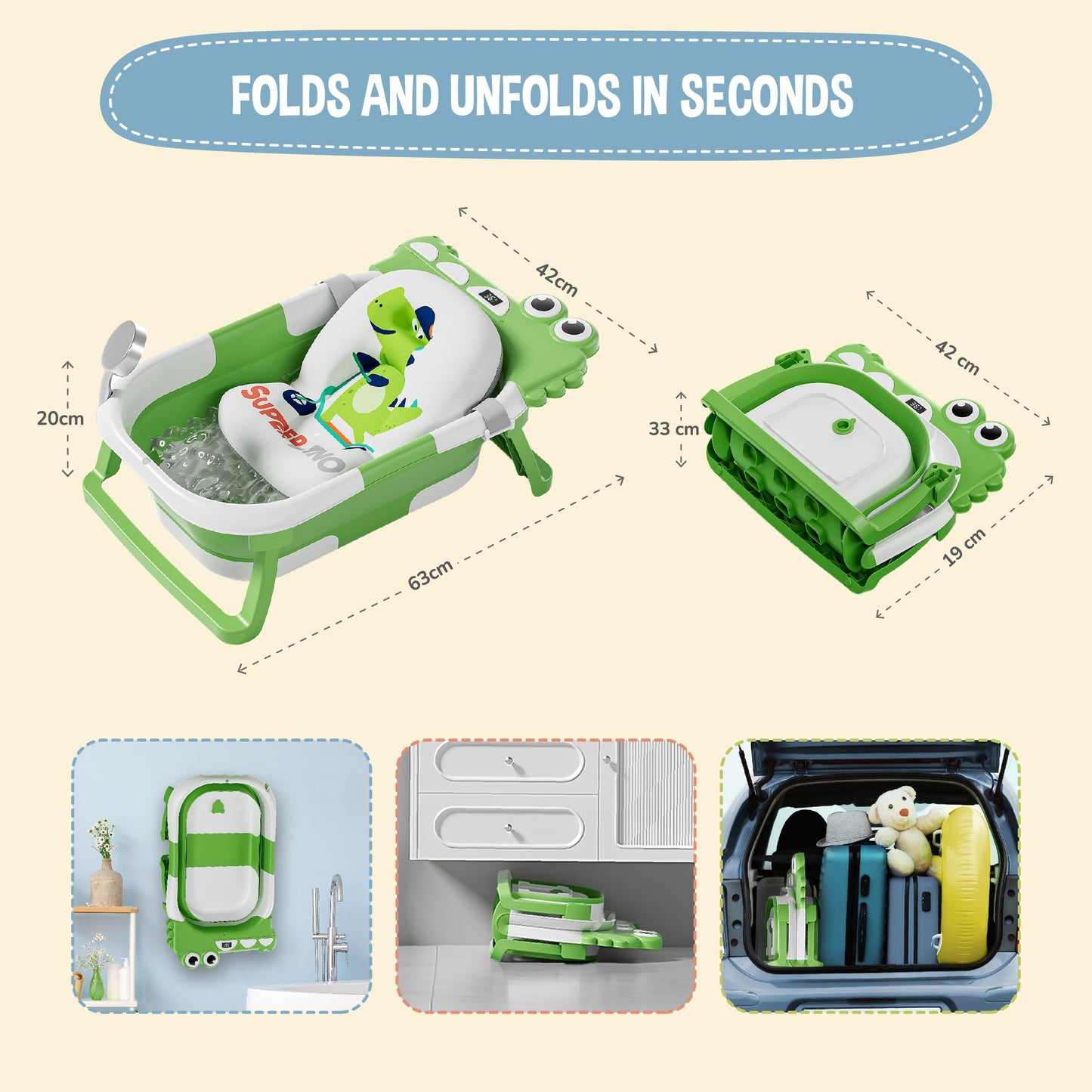 Faltbar Baby Badewanne Mit Rutschfestem Badewannensitz