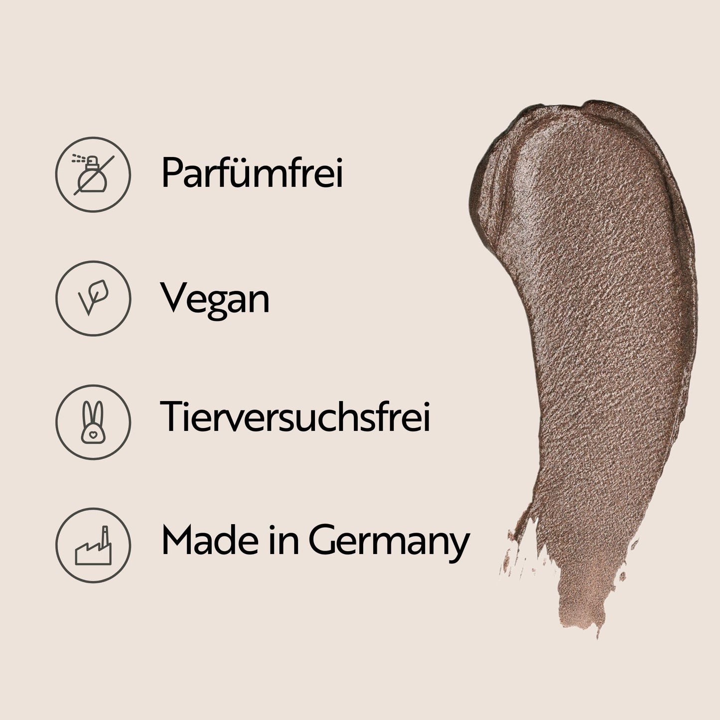 MAGIC FINISH Mousse Eyeshadow Love Note (8 ml) – Langanhaltender Metallic Lidschatten mit Glitzer-Effekt, Vegan, Make-up für Ausdrucksstarke Augen