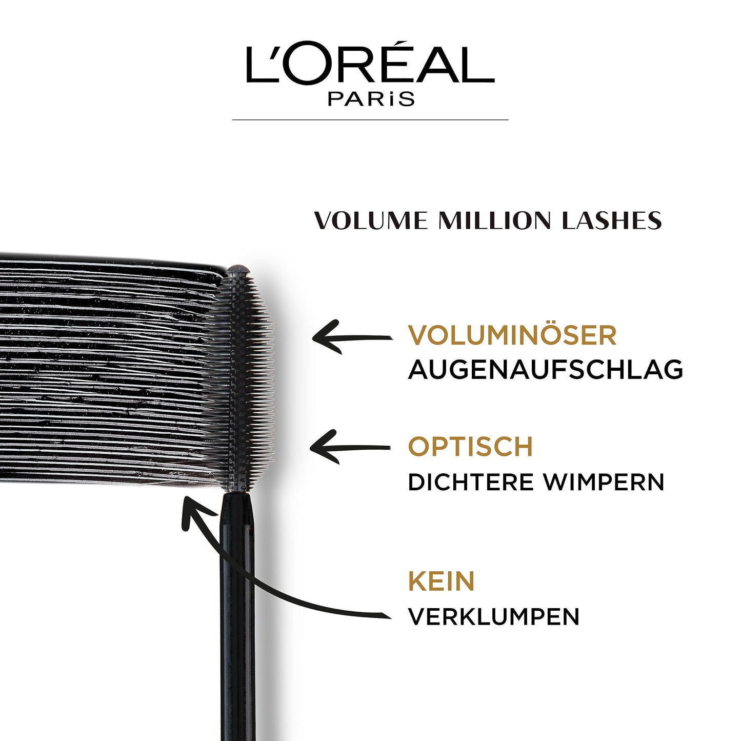 L'Oréal Paris Mascara, Wimperntusche für extra Definition und extra Volumen, Black (Schwarz), 1 x 10,7 ml