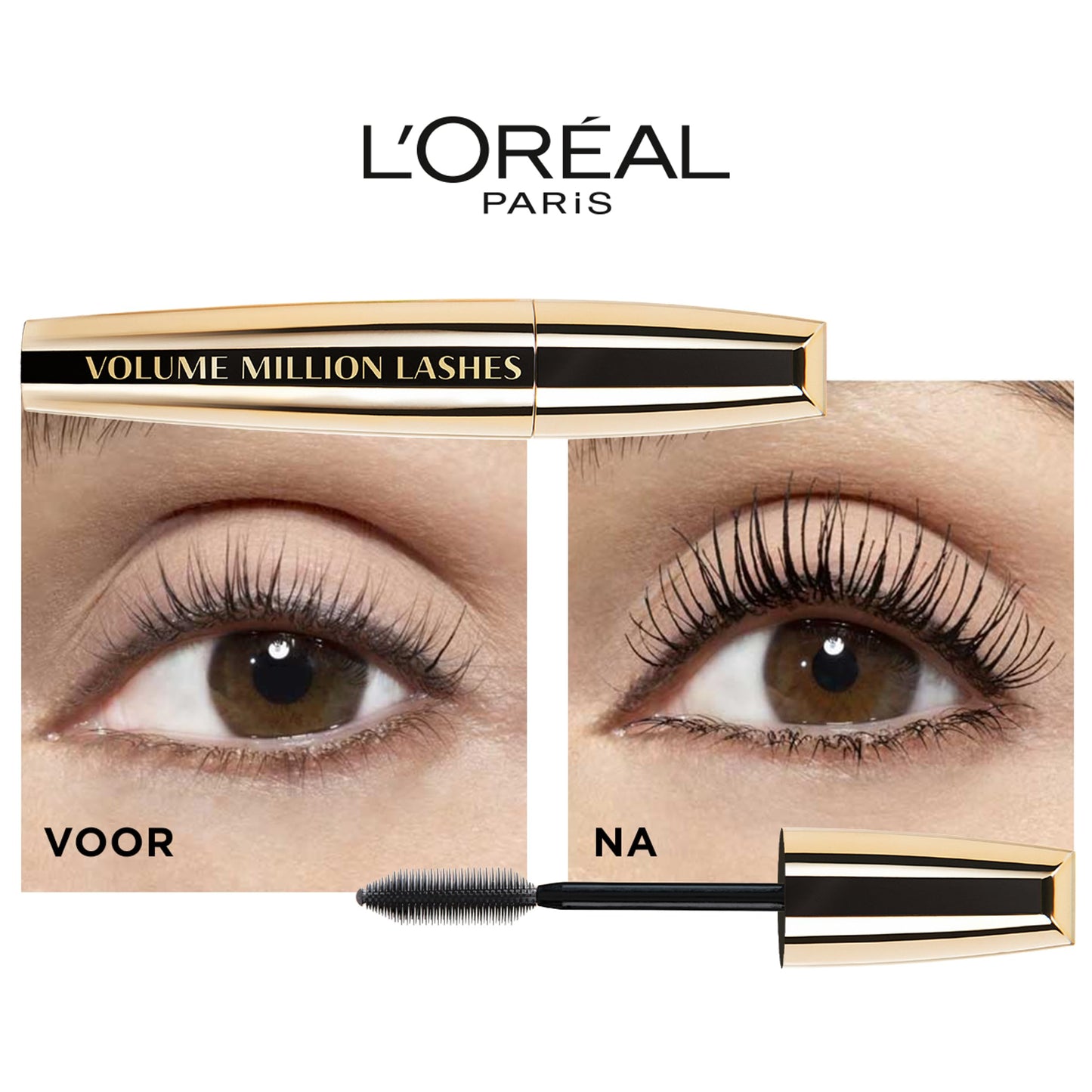 L'Oréal Paris Mascara, Wimperntusche für extra Definition und extra Volumen, Black (Schwarz), 1 x 10,7 ml