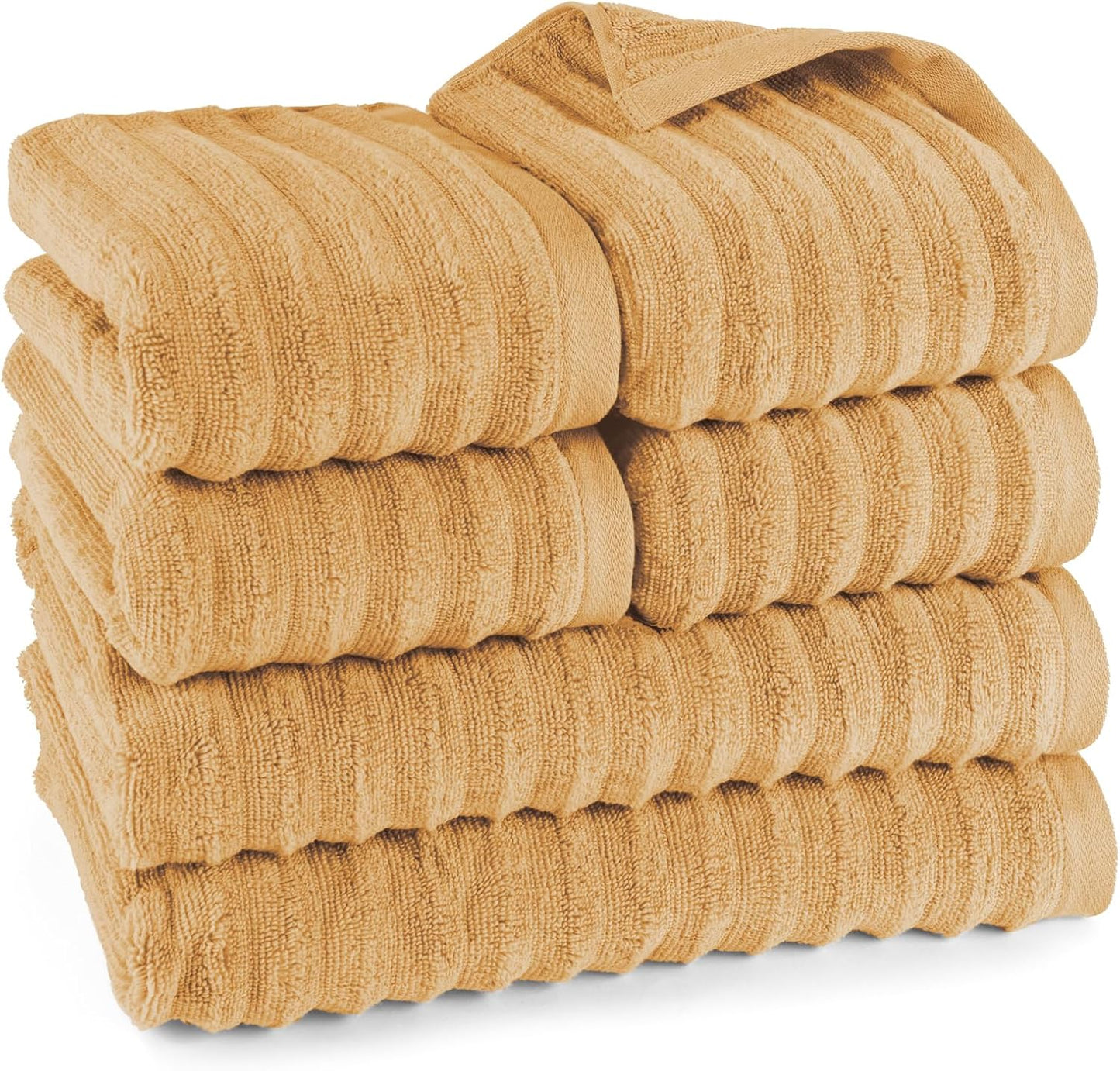 Pure Label 6-Piece Hand Towel Set with Hanging Loops Made of 100% Cotton, Absorbent and Soft, 2 x Bath Towels (70 x 140 cm), 2 x Hand Towels (50 x 100 cm), 2 x Guest Towels (30 x 50 cm),