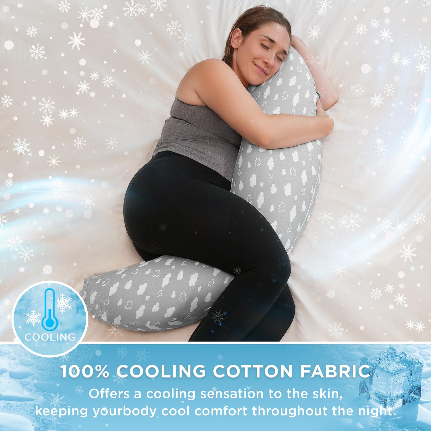 Nursing Pillow, Versatile Plus Size Positioning Pillow, Pregnancy Pillow for Baby and Adults, Side Sleeper Pillow with Washable