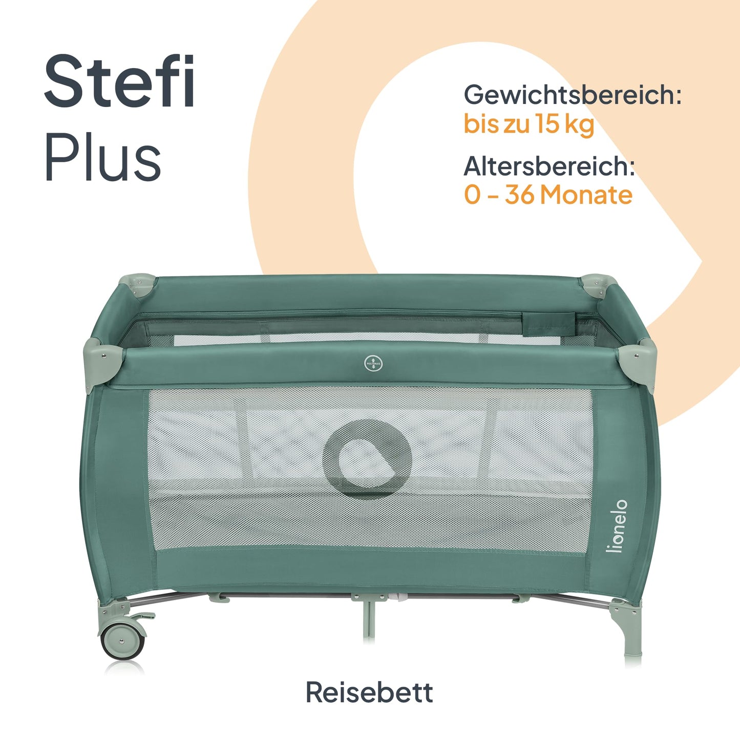 Reisebett bis 15 kg Babybett Kinderreisebett mit Matratze Seitlicher Eingang mit Reißverschluss