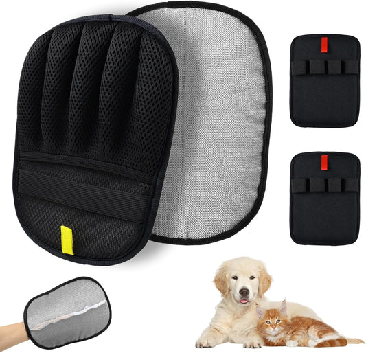 Handschuh, 3 Stück Fell Magnet Handschuh, Haarentfernungshandschuh für Katzen & Hunde