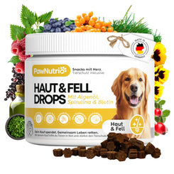 Haut & Fell Drops mit Algenöl für Hunde, 100% natürlich