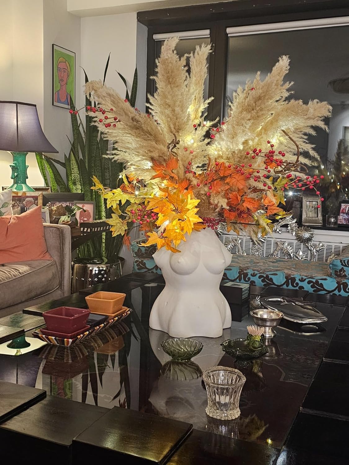 15 Stück 100cm Pampasgras Groß, Natürliche & Flauschige Trockenblumenstrauß Pampasgras XXL, für Boho-Wohnkultur, Wanddekoration, Tisch, Hochzeits, Schlafzimmer