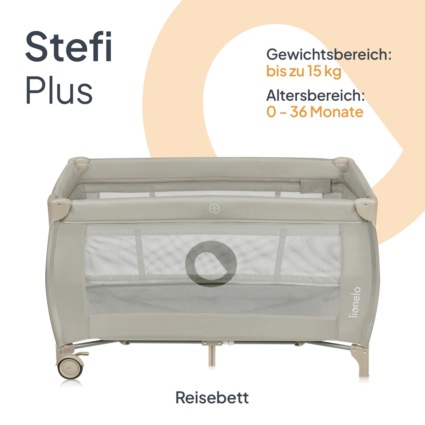 Reisebett bis 15 kg Babybett Kinderreisebett mit Matratze Seitlicher Eingang mit Reißverschluss