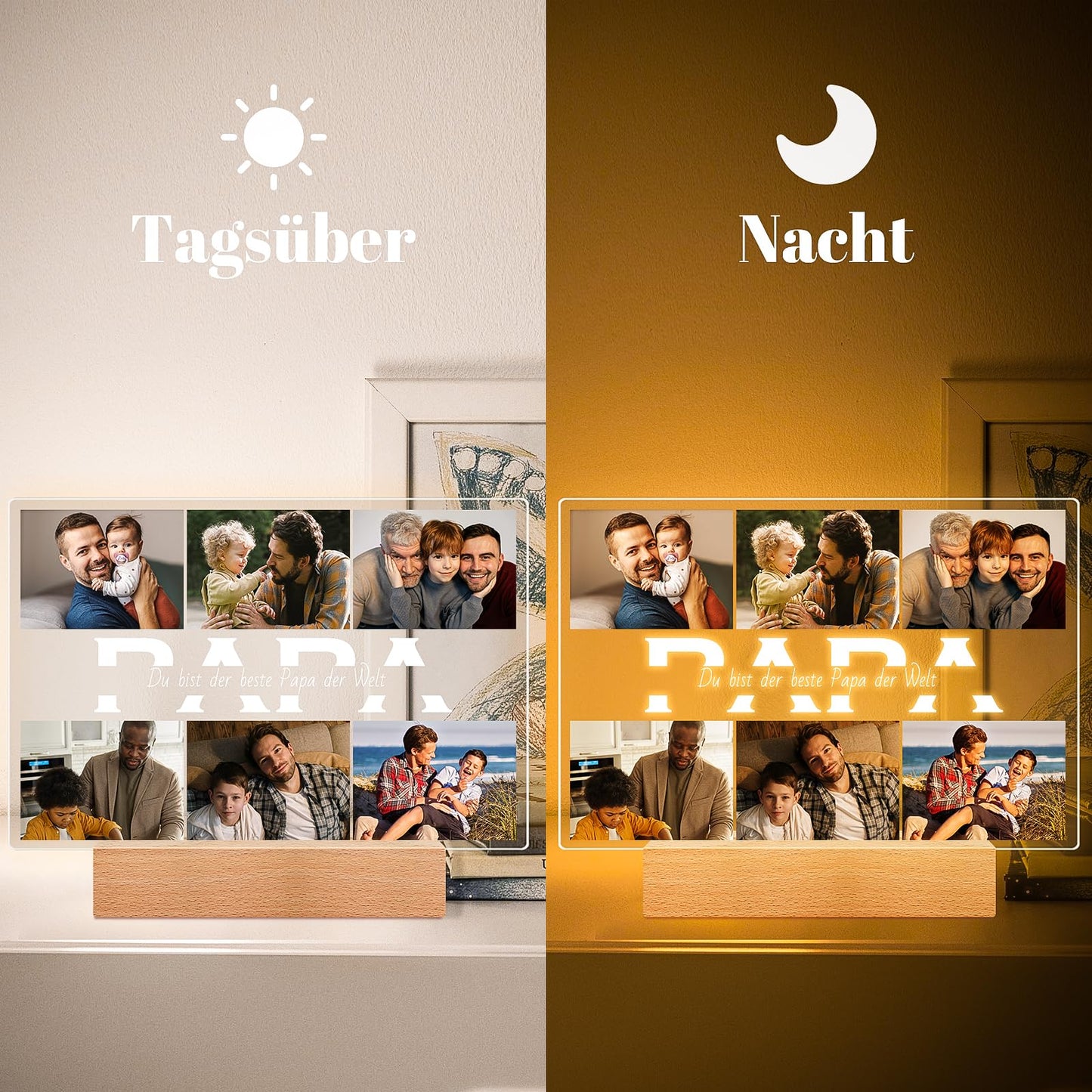 Personalised Christmas Gifts for Women & Men, Personalised Picture Frame with Photo, Photo Gifts Personalised for Him Her, Personalised Gifts